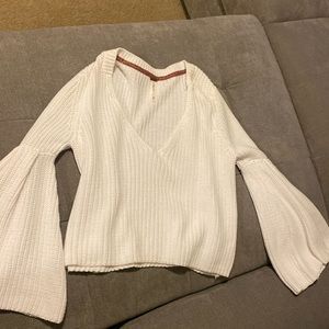 Free people white sweater